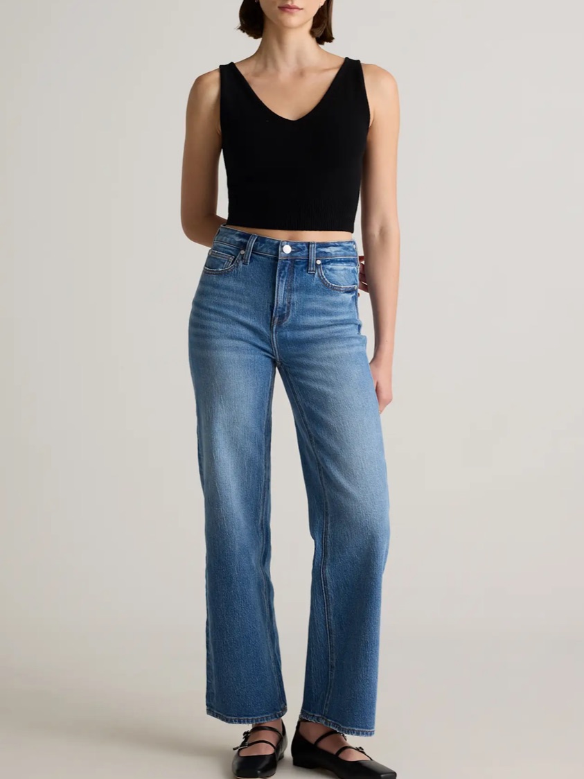 Quince Organic Cotton Bella Relaxed Straight Jeans